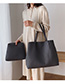 Fashion Light Grey Solid Color Shoulder Bag