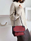 Fashion Red Wine Chain Shoulder Messenger Bag