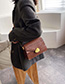 Fashion Black Broadband Stone Pattern Shoulder Messenger Bag