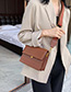Fashion Brown Stone Pattern Wide Shoulder Strap Shoulder Messenger Bag