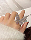 Fashion White Zircon Butterfly Open Ring