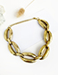 Fashion Gold Alloy Oval Chain Necklace