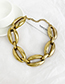 Fashion Gold Alloy Oval Chain Necklace