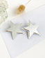 Fashion Silver Resin Double-layered Five-pointed Star Stud