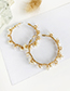 Fashion Gold Alloy Pearl C-shaped Earrings