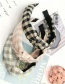 Fashion Water Pink Plaid Knotted Headband Wide-breasted Plaid Fabric Bow Headband