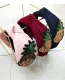 Fashion Navy Wide-brimmed Fruit Fabric Knotted Hairpin Sequin Headband