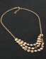 Fashion Gold Sequined Multi-layer Necklace