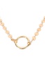 Fashion Gold Round Circle Necklace