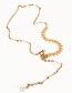 Fashion Gold Fish Bone Imitation Pearl Necklace