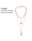 Fashion Gold Metal Coin Avatar Embossed Necklace