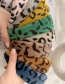 Fashion Coffee Color Leopard Plush Wide Faux Fur Card