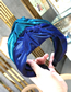 Fashion Ink-blue Colour Wide-brimmed Gold Wire Forged Knotted Headband