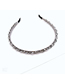Fashion Gray Winding Beads Fine-edged Crystal Headband