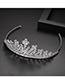 Fashion Platinum Openwork Crown With Zirconium Stone Hoop