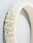 Fashion White Full Pearl Headband
