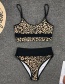 Fashion Leopard Leopard-printed High-waist Split Swimsuit