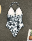 Fashion Gray Black Sponge Earrings With A One-piece Swimsuit