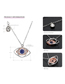 Fashion Silver  Silver Eye Blue Crystal Necklace