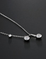 Fashion Silver Zircon Geometry  Silver Necklace