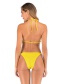 Fashion Yellow Split Swimsuit