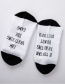 Fashion White Letter Knit Socks Men