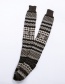 Fashion Brown Long Tube Thick Wool Pile Socks