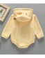 Fashion Yellow Plus Hooded Hooded Romper