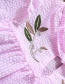 Fashion Pink Striped Cotton Embroidered Children's T-shirt
