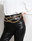 Fashion Gold Geometric Thick Chain Cross Tassel Waist Chain