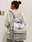 Fashion Blue Contrast Stitching Labeling Backpack