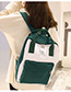 Fashion Green Contrast Stitching Backpack