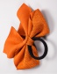 Fashion Orange Double-layered Water Chestnut Bow Large Intestine Elastic Band Elastic Head Rope