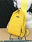 Fashion Yellow Large Labeled Backpack