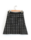 Fashion Lattice Metallic Color Knit Skirt