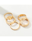 Fashion Gold Geometric Letter M Alloy Branch Ring Set Of 5