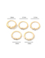 Fashion Gold Geometric Moon Diamond Ring
