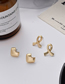 Fashion Gold Love Knotted Geometric Irregular Earrings