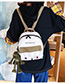 Fashion White + Pendant Canvas Backpack