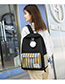 Fashion White Paragraph Two Canvas Striped Backpack