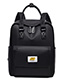 Fashion Black Contrast Stitching Backpack