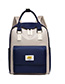 Fashion Blue Contrast Stitching Backpack