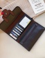 Fashion Coffee Color Wallet 3 Fold Long Change Clip 2 Piece Set