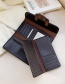 Fashion Black 3 Fold Long Belt Buckle Oil Side Change Clip 2 Piece Set
