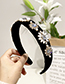 Fashion Black Resin Alloy Diamond Headband