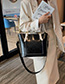 Fashion Black Broadband Contrast Shoulder Messenger Bag