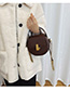 Fashion Plain Coffee Color Chain Hand Shoulder Shoulder Bag