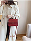 Fashion Red Bronzed Letter Locks With Hand-sleeve Shoulder Bag