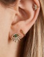 Fashion Gold Crystal Eye Gold Plated Earrings