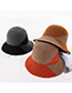 Fashion Khaki Knitted Color Matching Wool Fisherman Hat